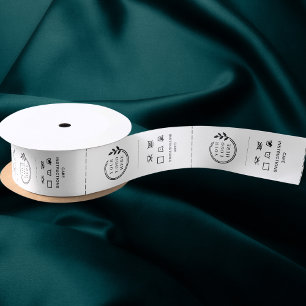 Logo Custom Business Garment Care Clothing Labels Satin Ribbon