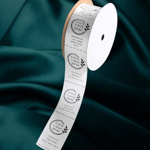 Logo Custom Business Garment Care Clothing Labels Satin Ribbon