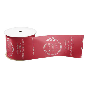 Logo Custom Business Garment Care Clothing Labels Satin Ribbon