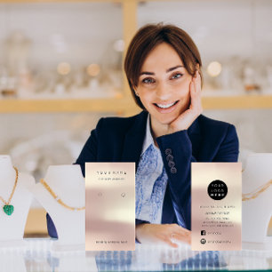 Logo Custom Jewellery Card Social Media Rose