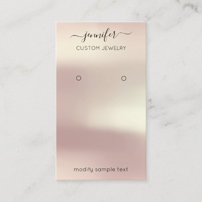 Logo Custom Jewellery Card Social Media Rose (Front)