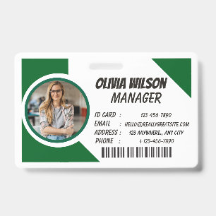 Logo Custom Photo ID Card Badge Holder