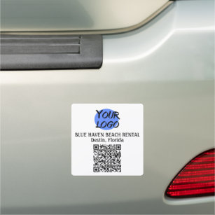 Logo Custom rental Home STR QR Code Vacation   Car Magnet