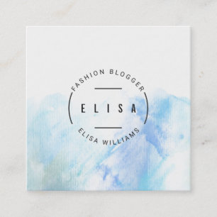 Logo Design Fashion Blogger Designer Boutique Square Business Card
