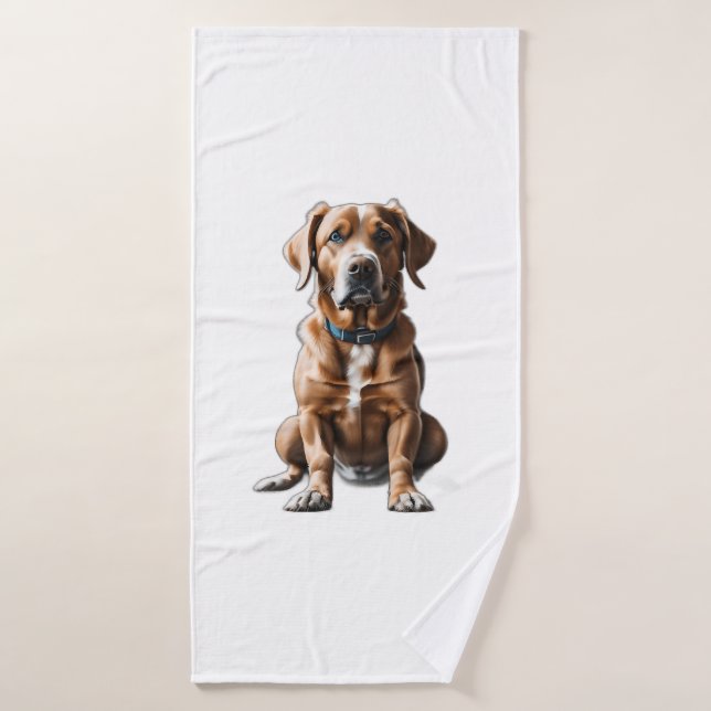 logo design t-shirt dog bath towel (Bath Towel)