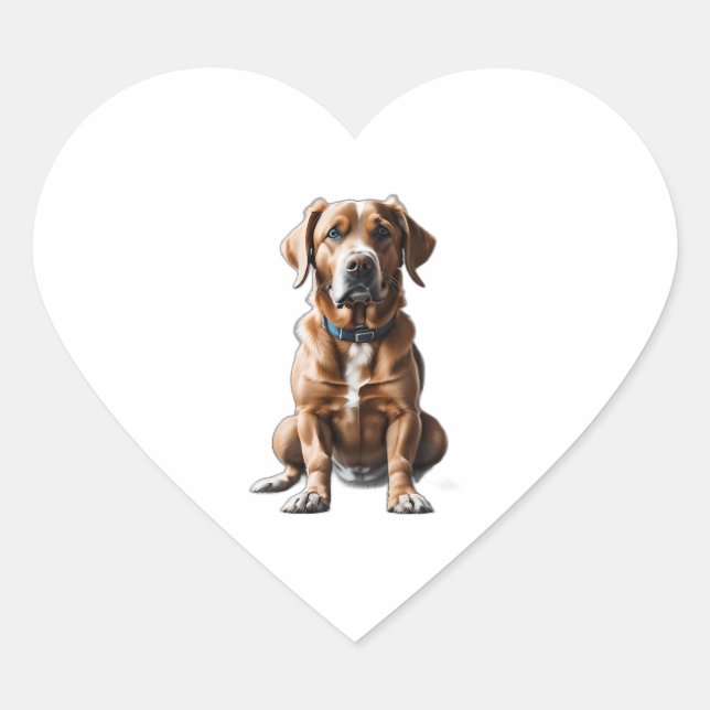logo design t-shirt dog heart sticker (Front)