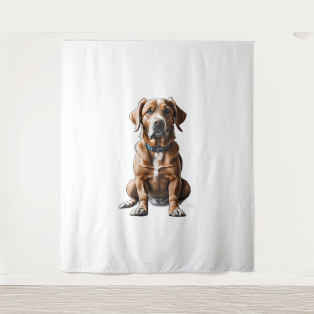 logo design t-shirt dog tapestry (Front)