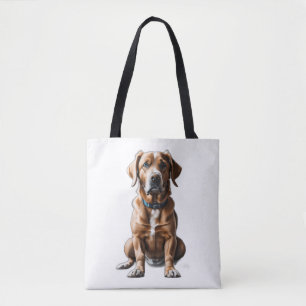 logo design t-shirt dog tote bag
