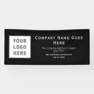 Logo DIY Horizontal Black Template Business Banner