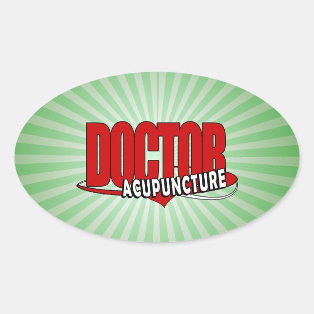 LOGO DOCTOR ACUPUNCTURE OVAL STICKER (Front)