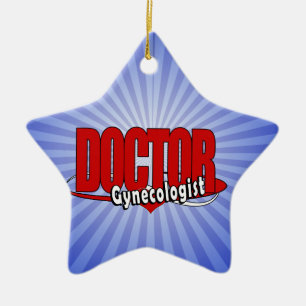LOGO DOCTOR GYNECOLOGIST CERAMIC TREE DECORATION