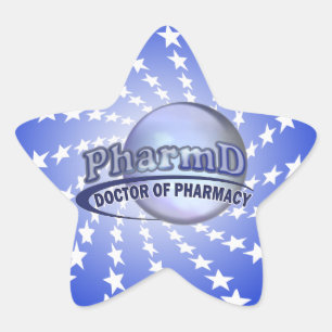 LOGO - DOCTOR OF PHARMACY STAR STICKER