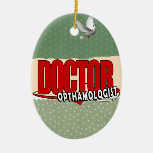 LOGO DOCTOR OPTHAMOLOGIST CERAMIC ORNAMENT