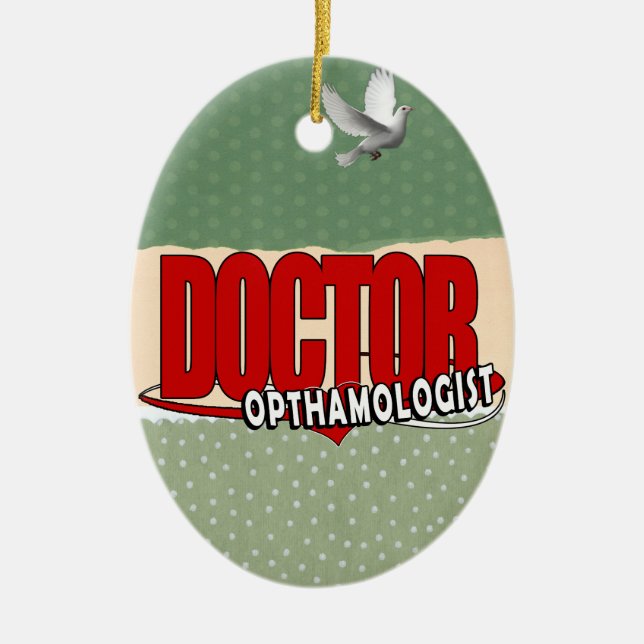LOGO DOCTOR OPTHAMOLOGIST CERAMIC ORNAMENT (Front)