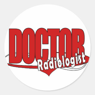 LOGO DOCTOR RADIOLOGIST CLASSIC ROUND STICKER
