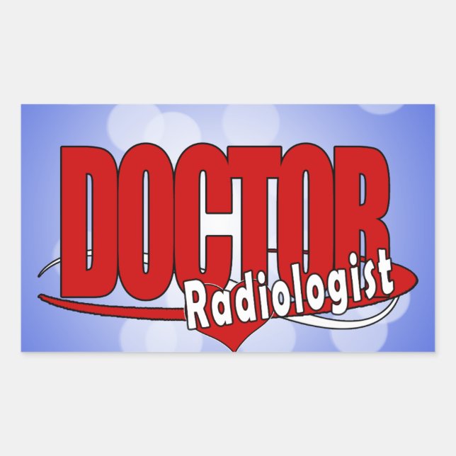 LOGO DOCTOR RADIOLOGIST RECTANGULAR STICKER (Front)
