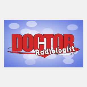 LOGO DOCTOR RADIOLOGIST RECTANGULAR STICKER