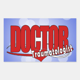 LOGO DOCTOR Traumatologist Rectangular Sticker