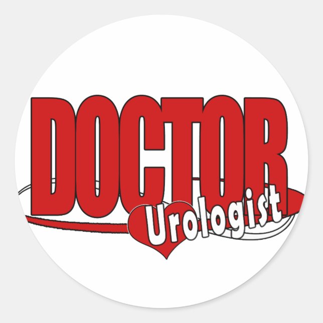 LOGO DOCTOR UROLOGIST CLASSIC ROUND STICKER (Front)