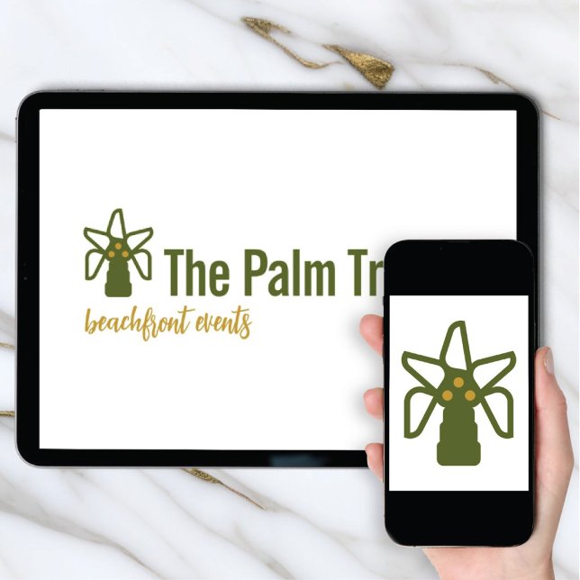 Logo Download Coconut Palm Tree Tropical Brand Invitation (Creator Uploaded)