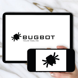 Logo Download Robotic Bug Logo Tech Brand Invitation