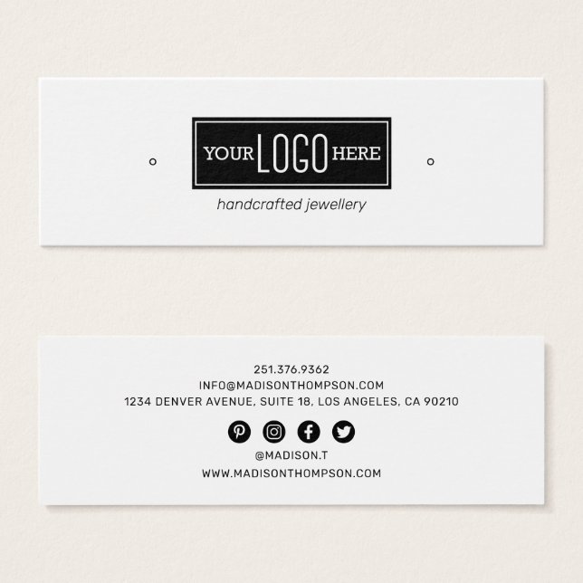 Logo Earring Jewelry Display (Front & Back)