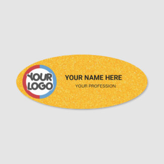 Logo Employee Magnetic your logo here business job Name Tag