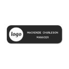 Logo Employee Staff Black Magnetic or Pin