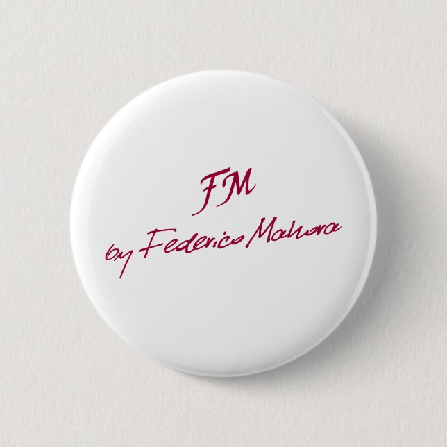 logo [FM BY FEDERICO MAHORA] 6 Cm Round Badge (Front)