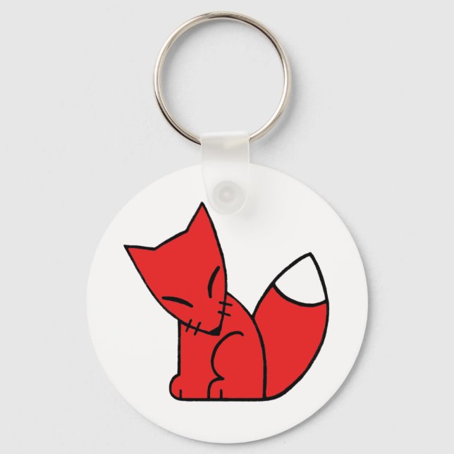 Logo Fox (red) Key Ring (Front)