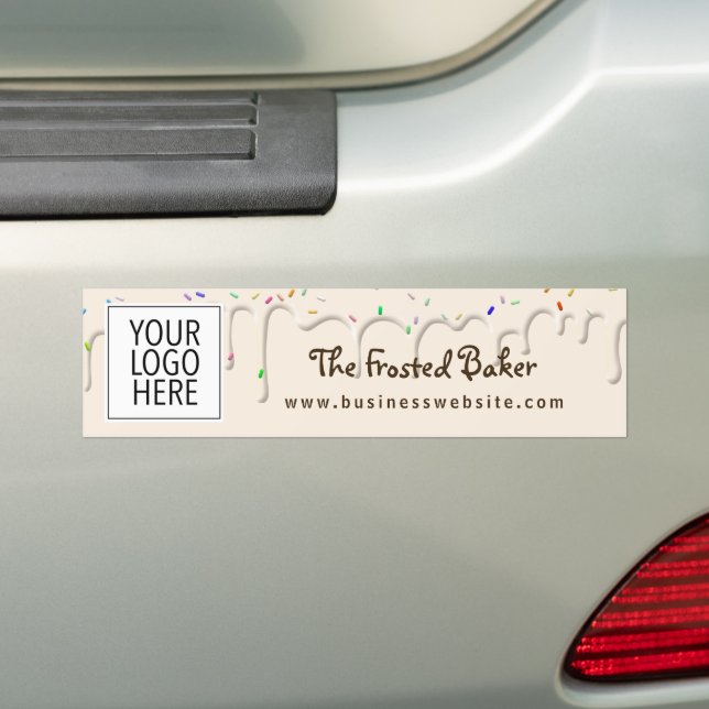 Logo Frosting Bakery Business Bumper Sticker (On Car)