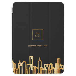 Logo gold city skyline black business real estate iPad air cover