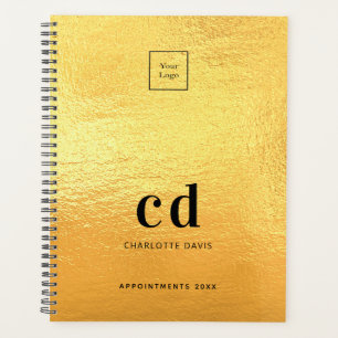 Logo gold monogram initials business 2026 planner