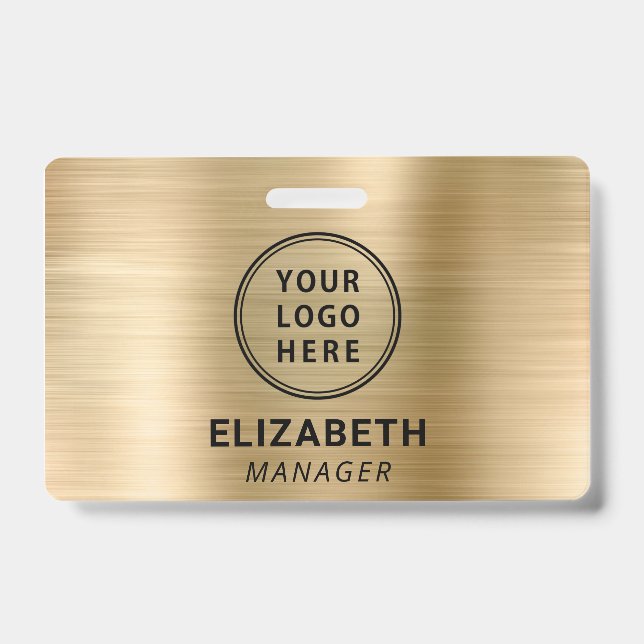 Logo Gold Name ID Badge (Front)