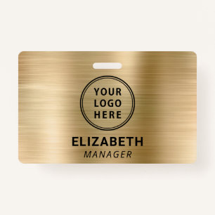 Logo Gold Name ID Badge