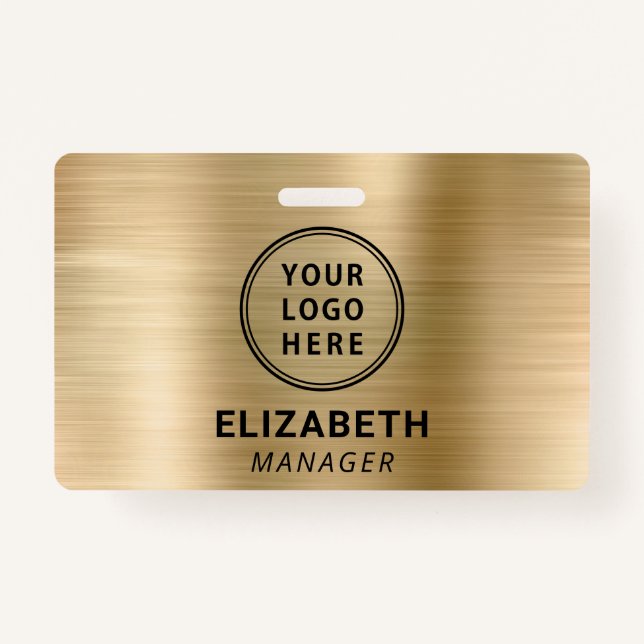 Logo Gold Name ID Badge (Front)