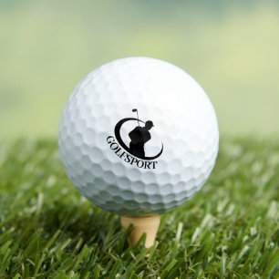 Logo Golf with Typography Golf Balls