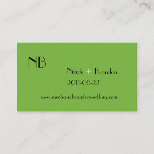 Logo Green Wedding Website Card