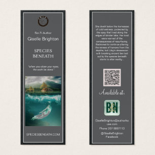 Logo Grey Author Promotional Material Bookmarks