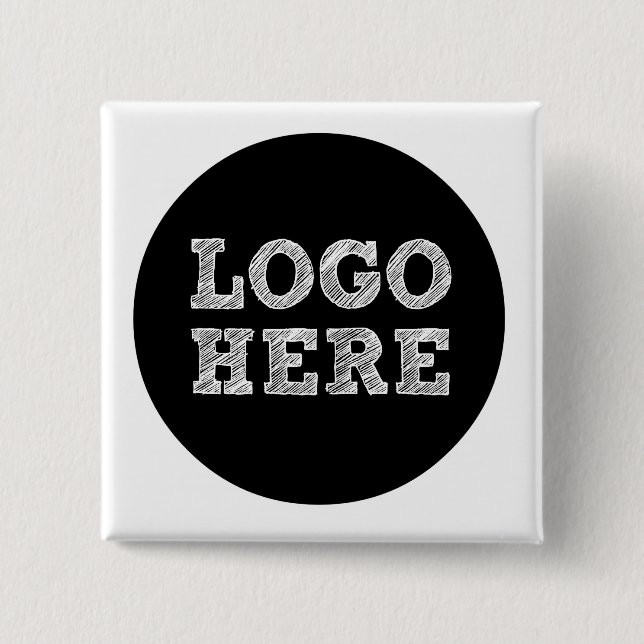 Logo Here 15 Cm Square Badge (Front)