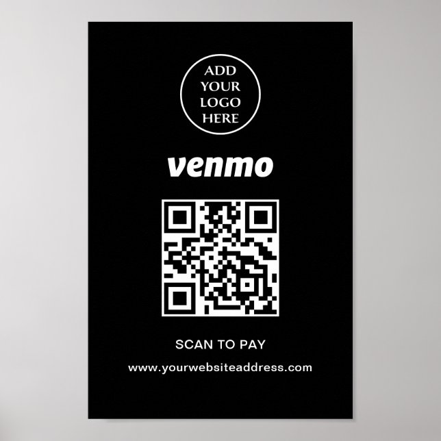 Logo Here Scan To Pay Business Company Corporate Poster (Front)