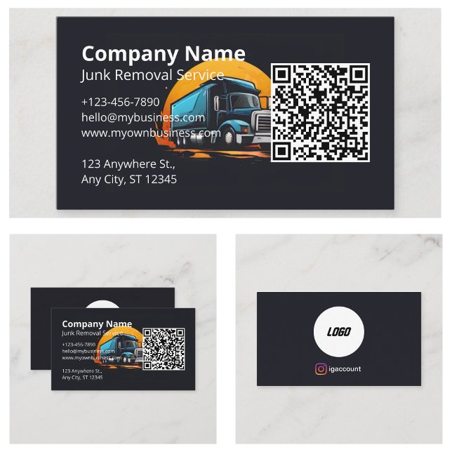 Logo Junk Removal Services Business Card (Logo Junk Removal Services Business Card
)