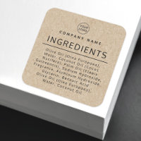 Logo Kraft look ingredient list product label
