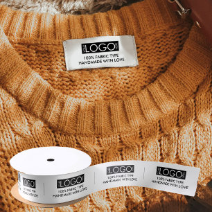 Logo Labels Brand Clothing Tags for Handmade Items Satin Ribbon