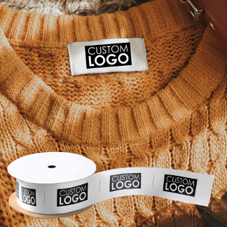 Logo Labels Clothing Tags Handmade Items Sew On Satin Ribbon