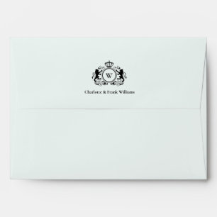 Logo Lion Monogram Elegant Lightgreen Envelope