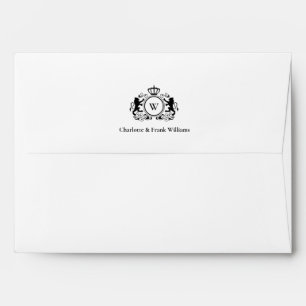 Logo Lion Monogram Elegant White Envelope