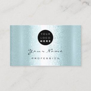 Logo Makeup Artist Hair Nails Professional Blue Business Card