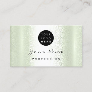 Logo Makeup Artist Hair Nails Professional Green Business Card