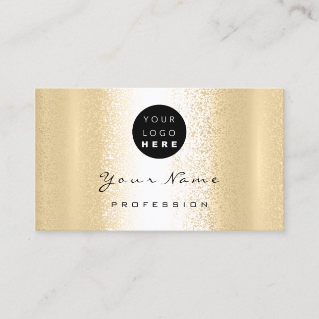 Logo Makeup Artist Hair Nails Professional Minimal Business Card (Front)